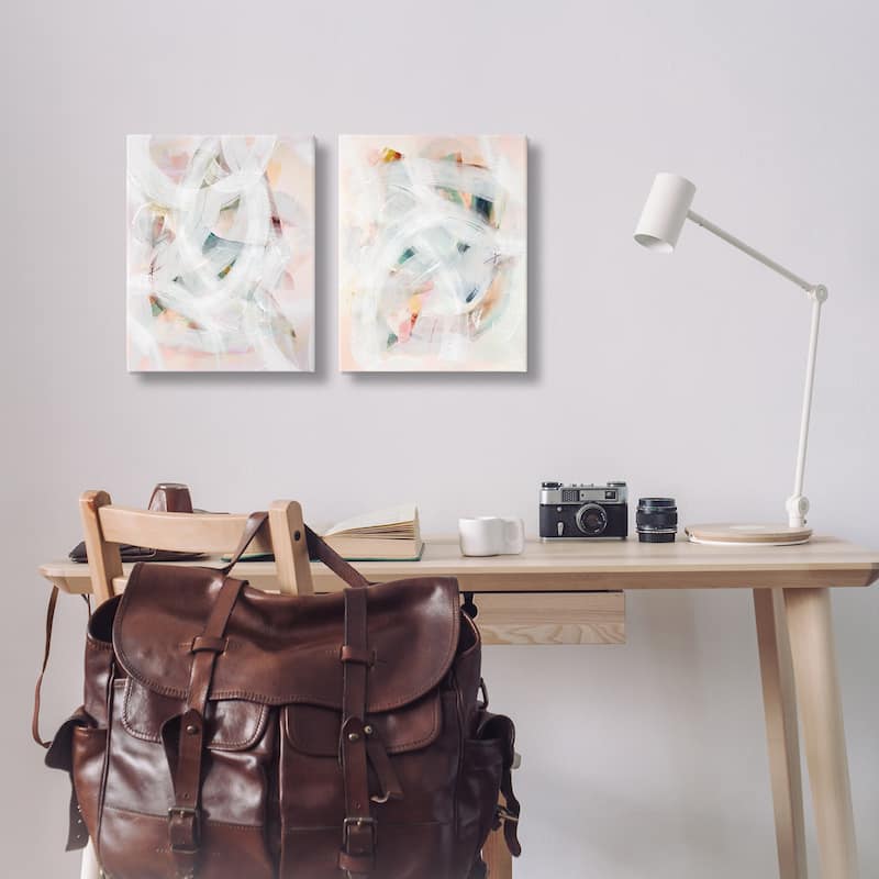 Stupell Subtle & Soft Abstraction Canvas Wall Art Design By Gemma Bardot (Set of 2)