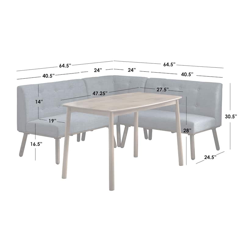 Simple Living 4-piece Playmate Nook Dining Set