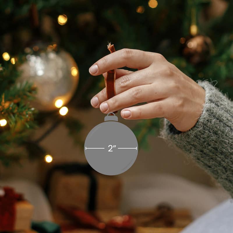 Small Matte Finish Glass Christmas Ball Ornaments - 2" (50mm) - Red - 28ct