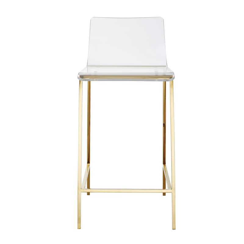 Astrid Acrylic Bar Stools 26in - Gold