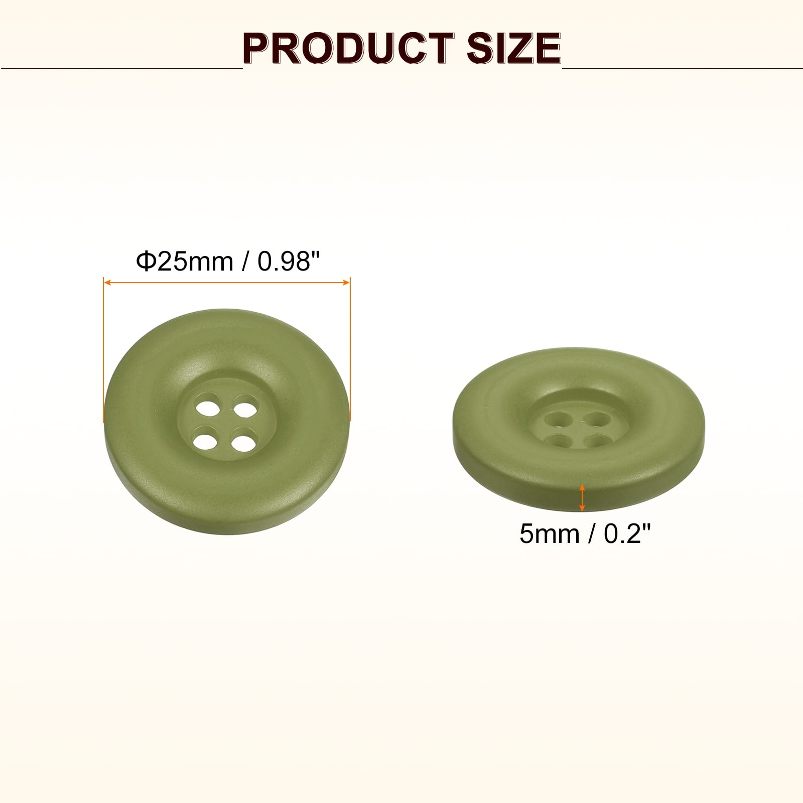 Sewing Buttons 4 Holes Resin Thickened Round Crafting Replacement Buttons for Clothing DIY Crafts Decoration