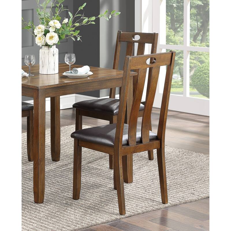 5 Piece Kitchen Dining Table and Chair Set, Dining Room Furniture Set with Square Dining Table and 4 Side Chairs
