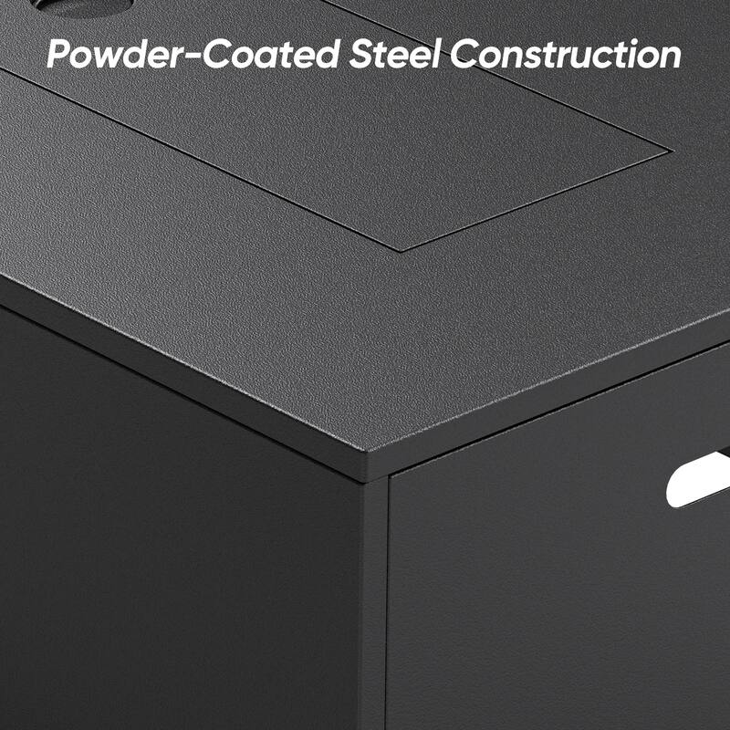 Pocassy Outdoor 43 In Fire Pit Table with Tank Holder