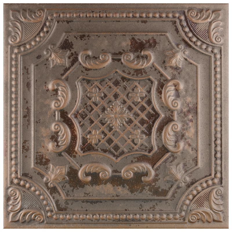 Merola Tile Fitz Copper 8" x 8" Ceramic Wall Tile