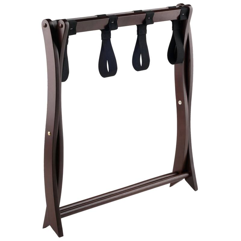 Brown Foldable Luggage Rack/Shelf for Home
