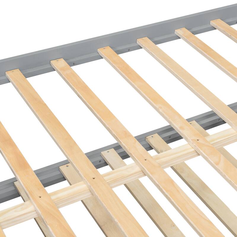 Wooden Daybed with Trundle and Drawers, Platform Sofa Bed Frame