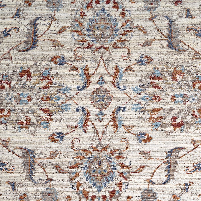 Dream Decor Rugs Remnier Floral Trabriz Antique Cream Fringed Area Rug
