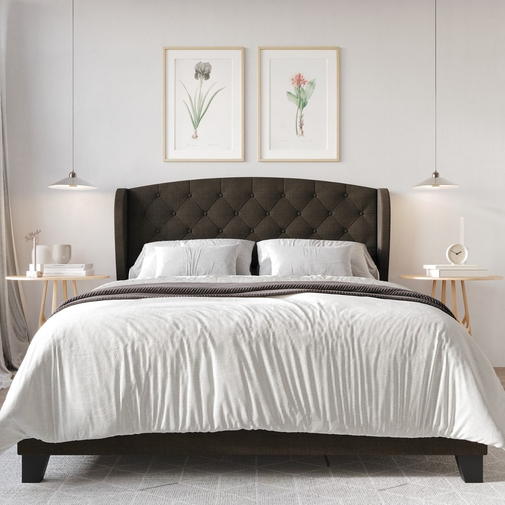 Clayfell Hartford Tufted Upholstered Panel Bed