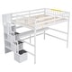 preview thumbnail 7 of 22, Kid-Friendly Design Full Size Loft Bed with Desk and Drawers