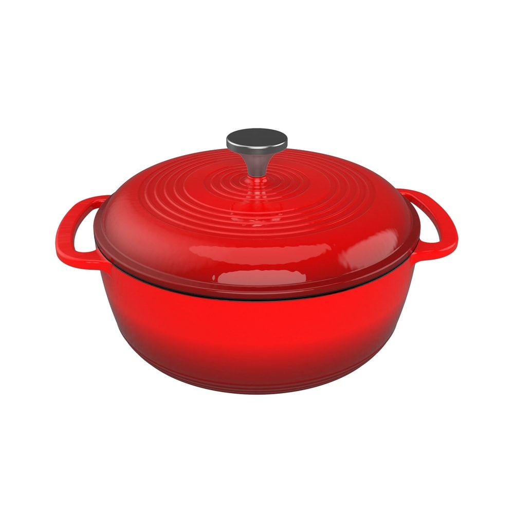 SMEG Cookware, Retro style 5qt Casserole Dish with 9.5 lid Red