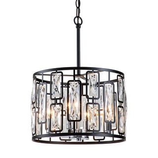 4-Light Crystal Hanging Pendant Light - W13.5"xL13.5"xH9"