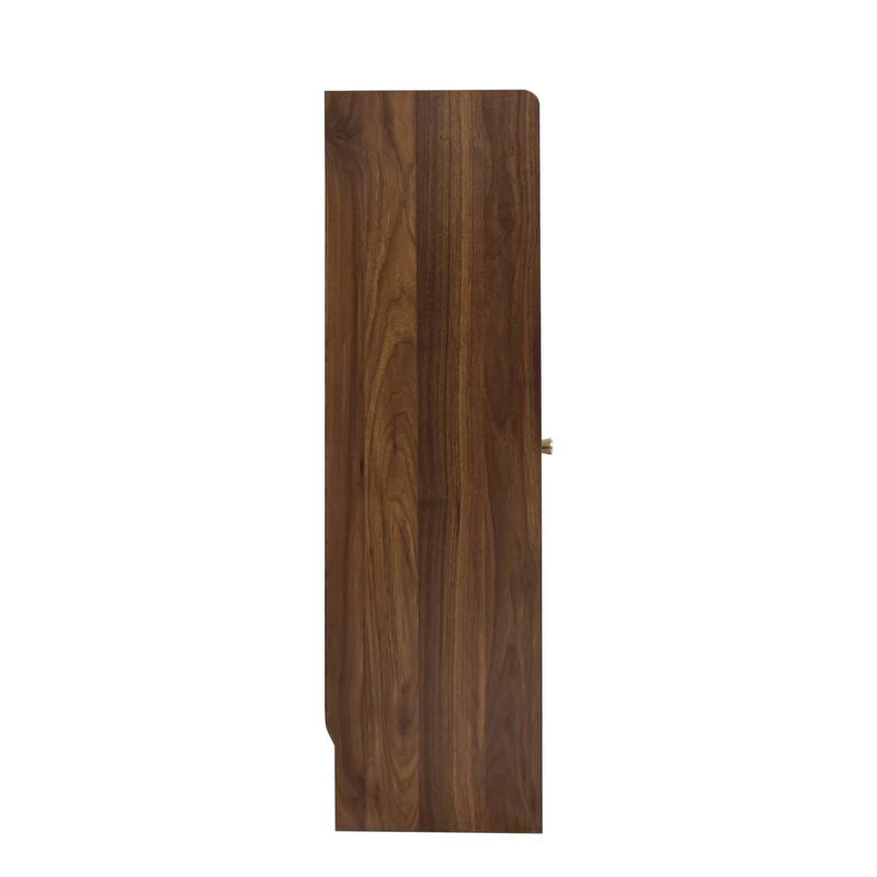 Freestanding Sideboard with 2 Sliding Striped Glass Doors