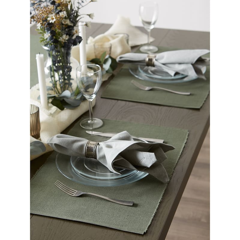 DII Barn Red Ribbed Placemat Set/6