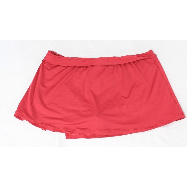womens red swim skirt