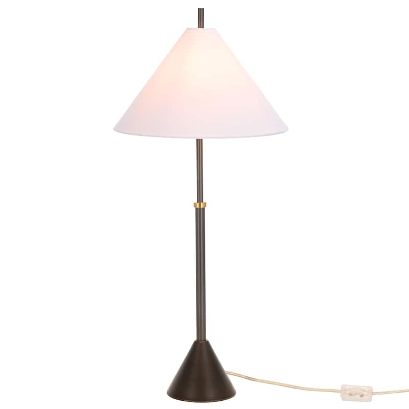 SAFAVIEH Couture Troye, 30-inch, Metal Table Lamp - 12"W x 12"D x 30"H