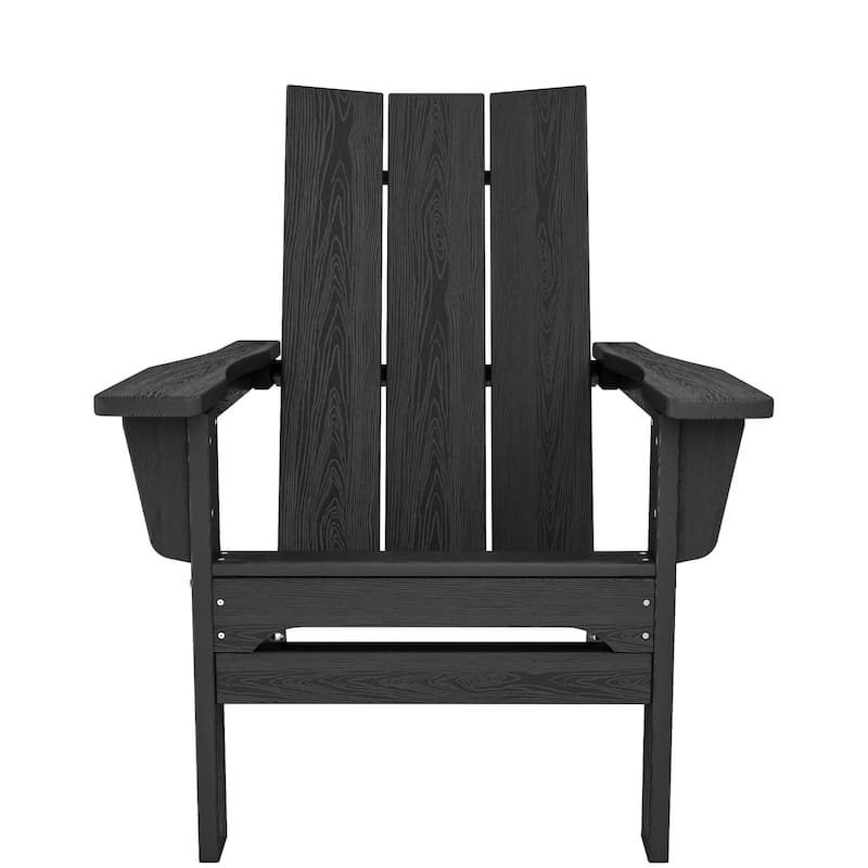 HDPE Oversized Folding Adirondack Chair, All-Weather Modern Folding Adirondack Chair
