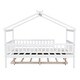 preview thumbnail 9 of 10, Full Size Wooden House-Shaped Platform Bed with Twin Trundle, Spacious Storage, and Solid Pine Wood Construction