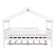 preview thumbnail 44 of 64, Pine Wood House Platform Bed with Trundle, Headboards - Creativity House Shape, Sturdy Build