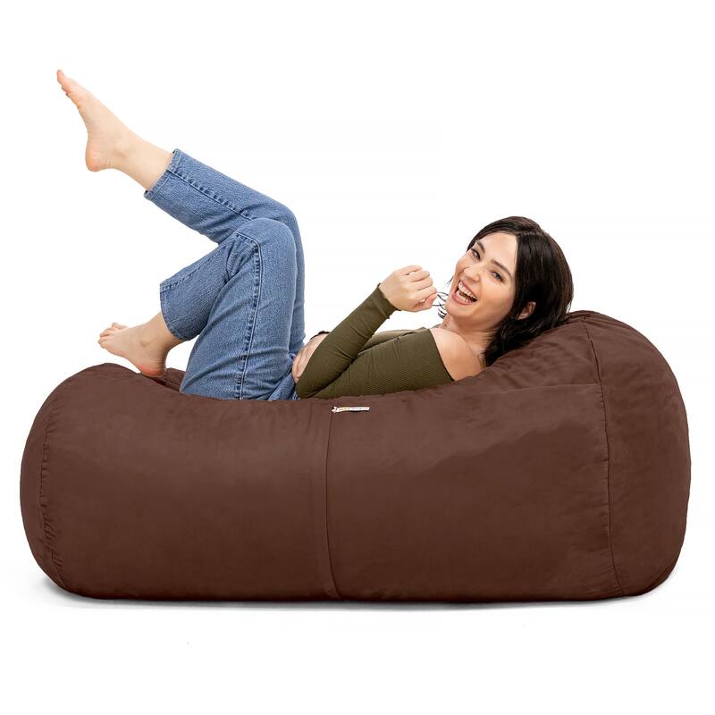Jaxx 4' Lounger Bean Bag Chair - Chocolate
