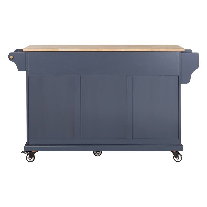 Cambridge Natural Wood Top Kitchen Island with Storage, suitable for Kitchen, dinning room