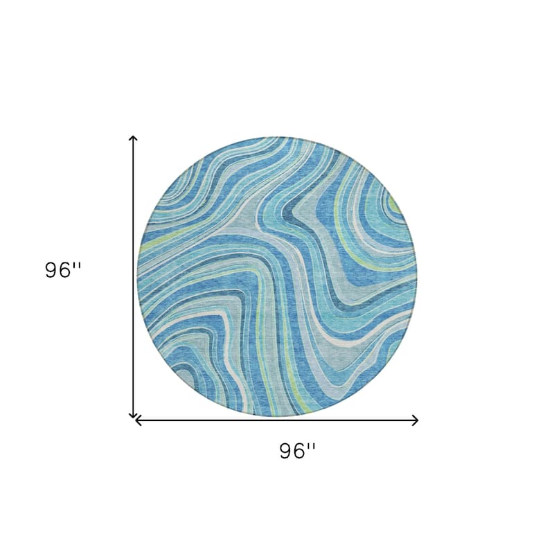 HomeRoots Abstract Transitional Rectangle Outdoor Rug
