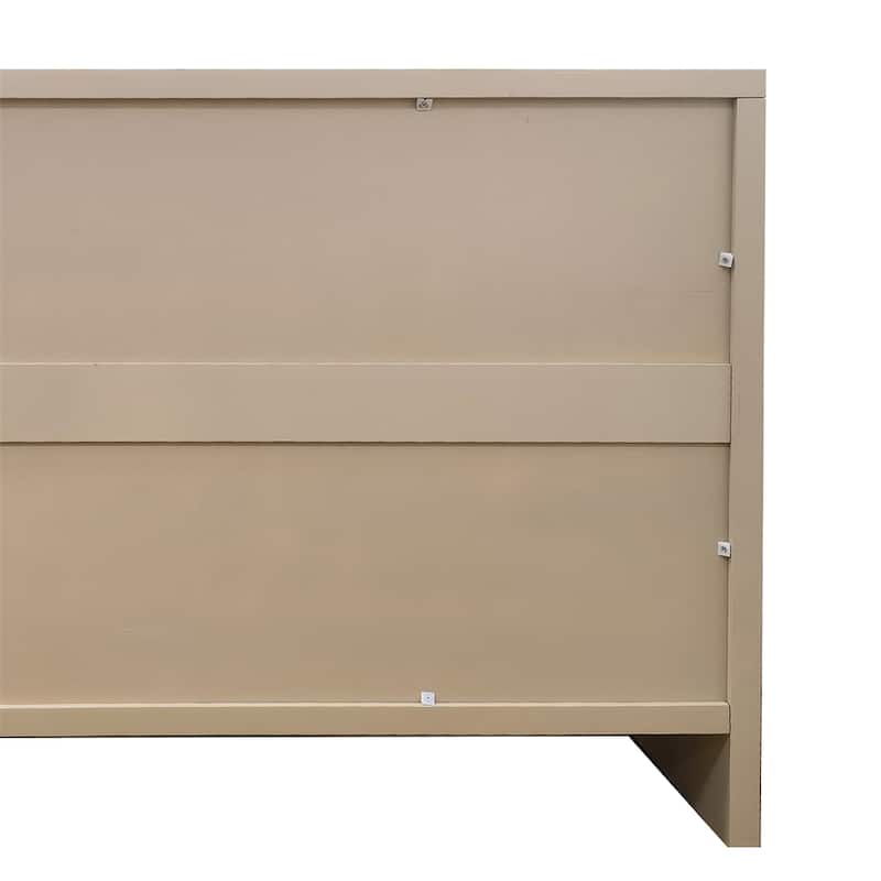 Farmhouse Style 4 Door Wooden Cabinet Sideboard Buffet Server Cabinet