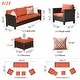 preview thumbnail 50 of 82, OVIOS 5-Piece Outdoor Wicker Patio Conversation Set