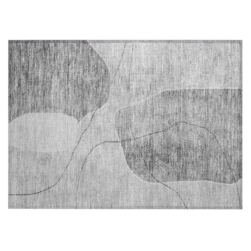 Machine Washable Indoor/ Outdoor Chantille Abstract Contemporary Rug