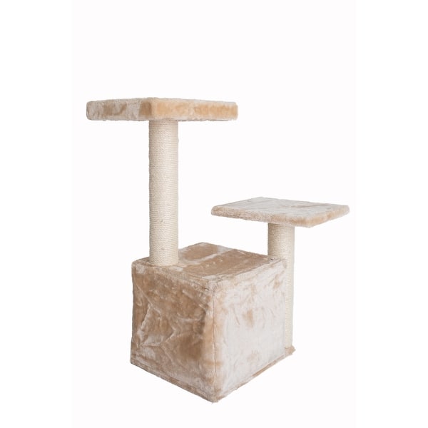 Armarkat Classic Cat Tree A3207 32 Inch Beige Overstock 32000181