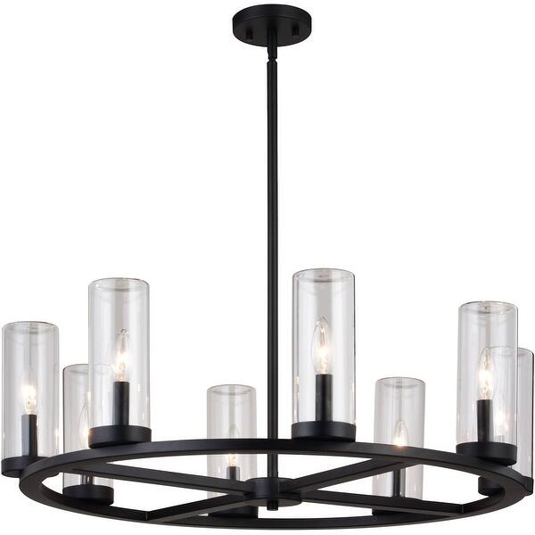 slide 2 of 11, Vaxcel Lighting H0291 Grantley 8 Light 30" Wide Ring Chandelier