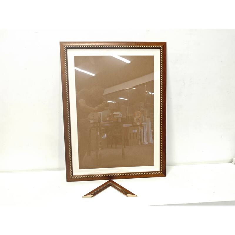 Solid Wood Picture Frame - Replaceable Canvas Art Frame with Organic Glass, Elegant Framed Wall Decor for Living Room