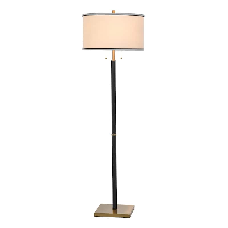 Dann Foley Lifestyle Floor Lamp - Black Shagreen