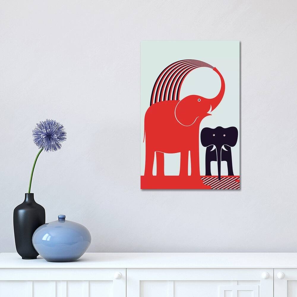 iCanvas "Red Elephant" by Greg Mably Canvas Print