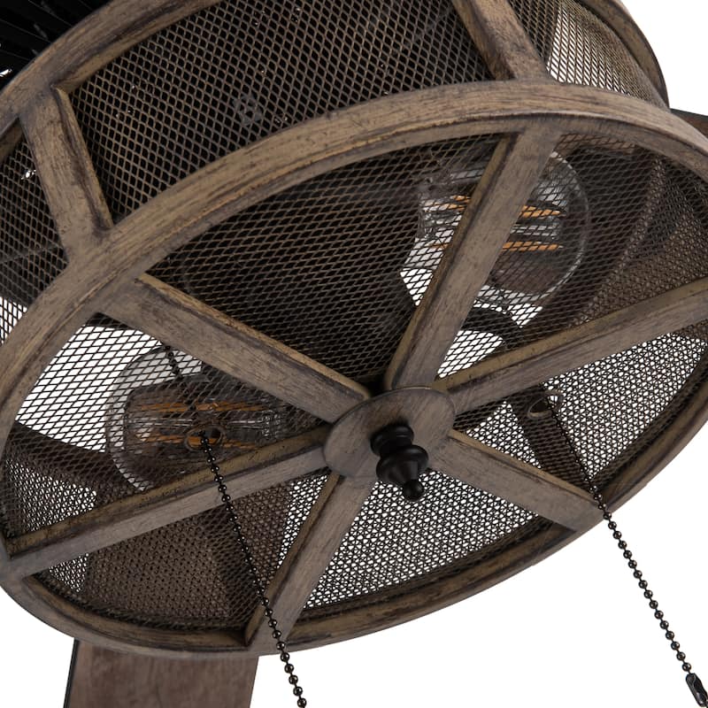 52" Carbon Loft Brushed Metal Farmhouse LED Ceiling Fan