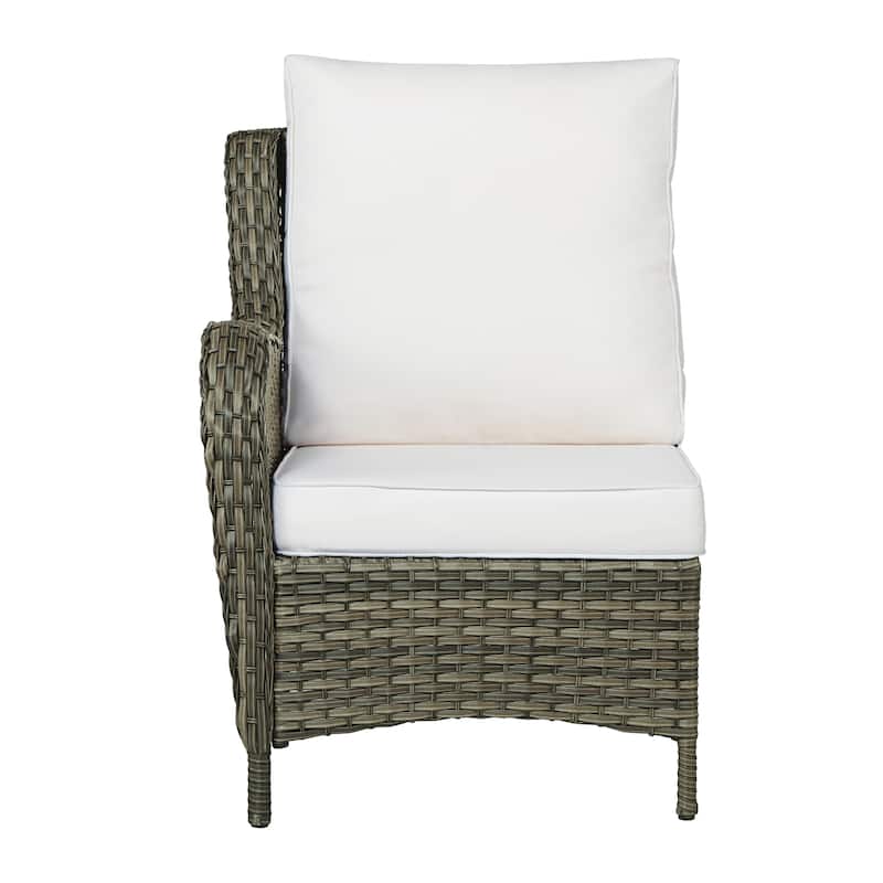 Outdoor Rattan Sectional Sofa Set With Ottoman