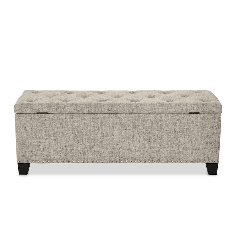 DH Basic Modern Brian 48-inch Rectangular Linen Storage Ottoman Bench by Denhour