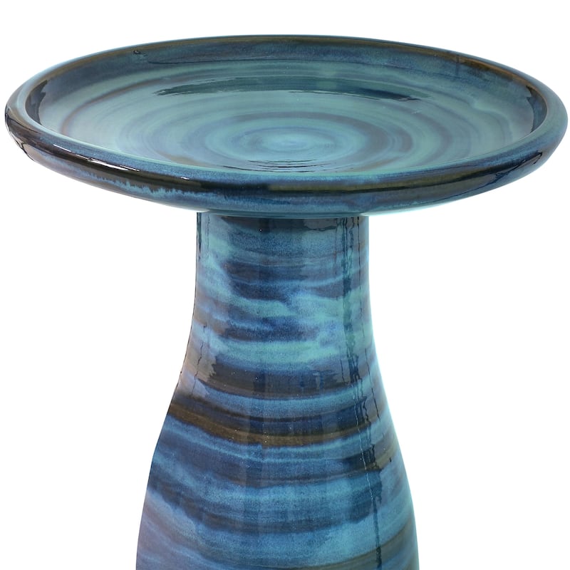 Sunnydaze Duo-Tone Ceramic Bird Bath