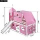 preview thumbnail 6 of 41, Cute Solid Wood House Loft Bed with Slide