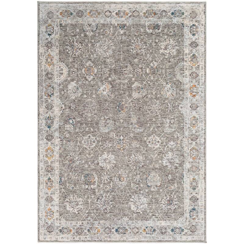 Conrad Traditional Medium Grey Area Rug - 5' x 8'2"