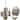 Creative Scents Dublin Brushed SIlver Bathroom Accessory Set of 6