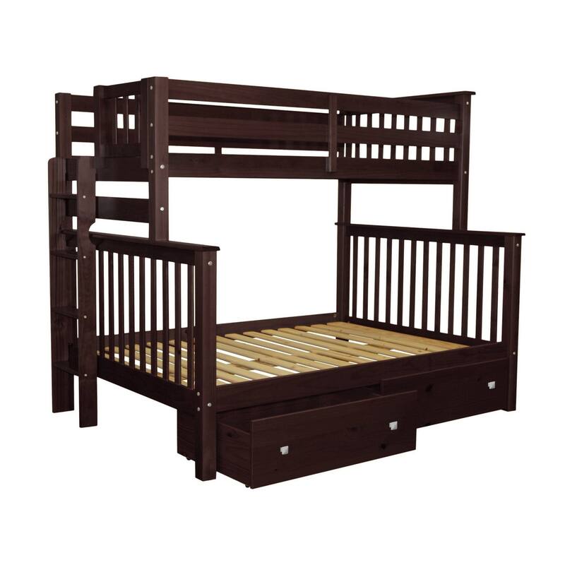 Taylor & Olive Trillium Twin over Full Bunk Bed, 2 Drawers