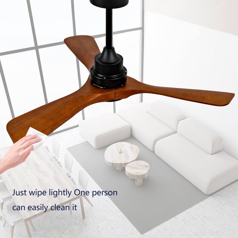 42" Ceiling Fans w/ Lights and 6 Speed Remote, Reversible DC Motor