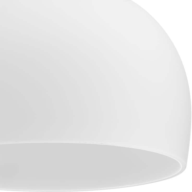 Garris Collection One-Light Matte Black Etched Opal Glass Transitional Mini-Pendant - 8 in x 8 in x 8.25 in