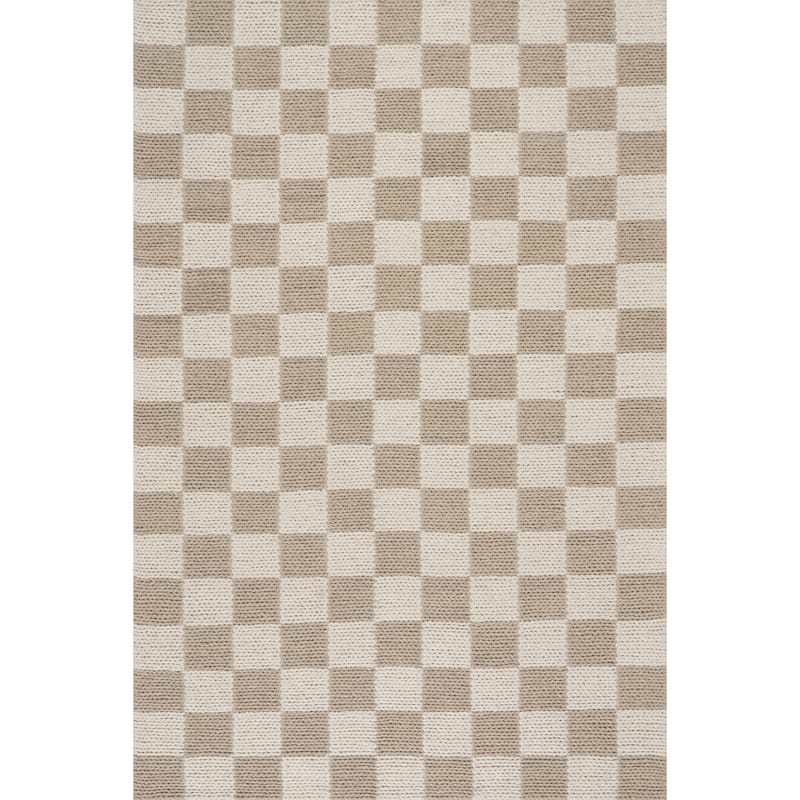 Nuloom Thorenne Checkered Modern Wool Rug - 7' 6" x 9' 6" - Beige - Rectangle