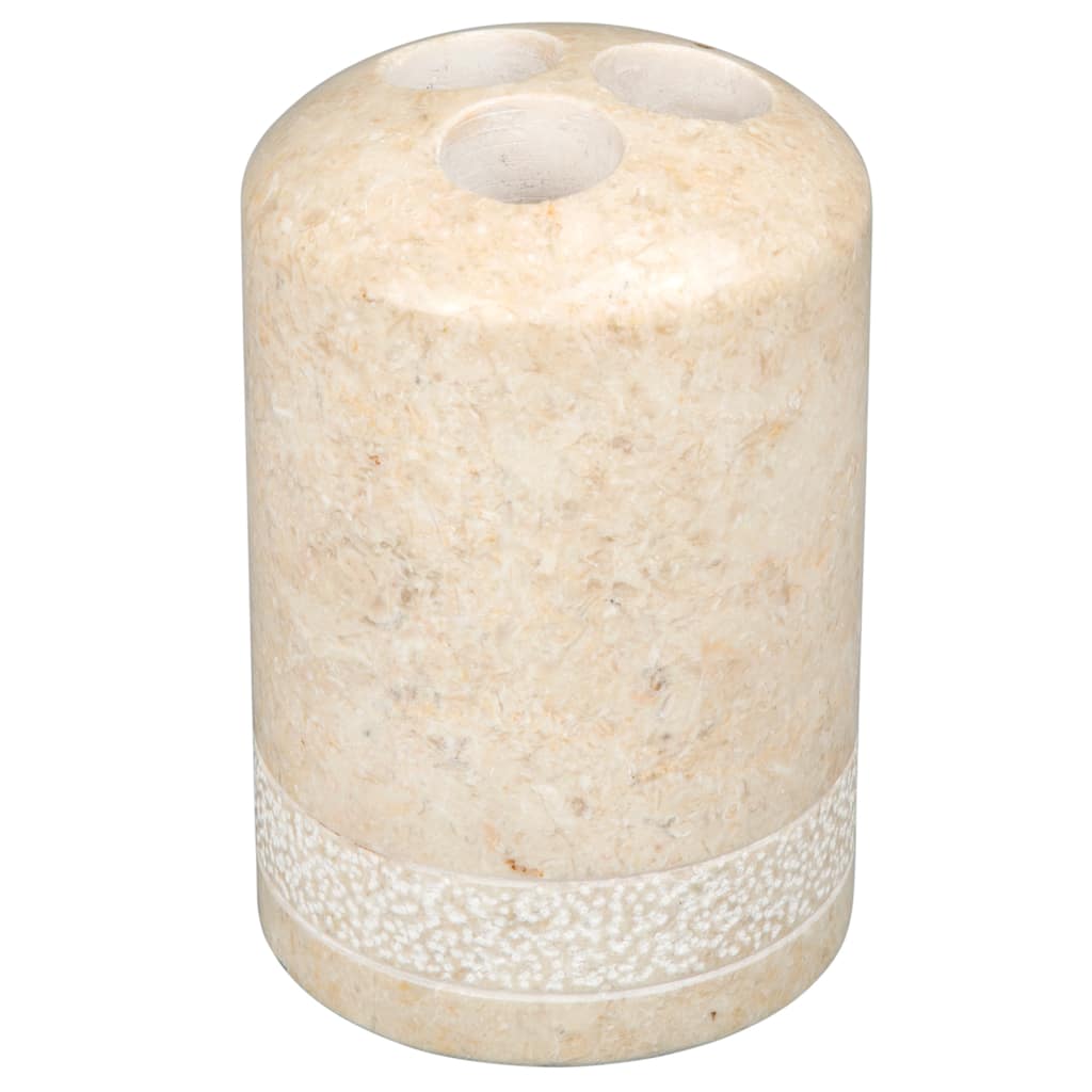 Creative Home Spa Hand Carved Collection Natural Champagne Marble Toothbrush Holder - Beige