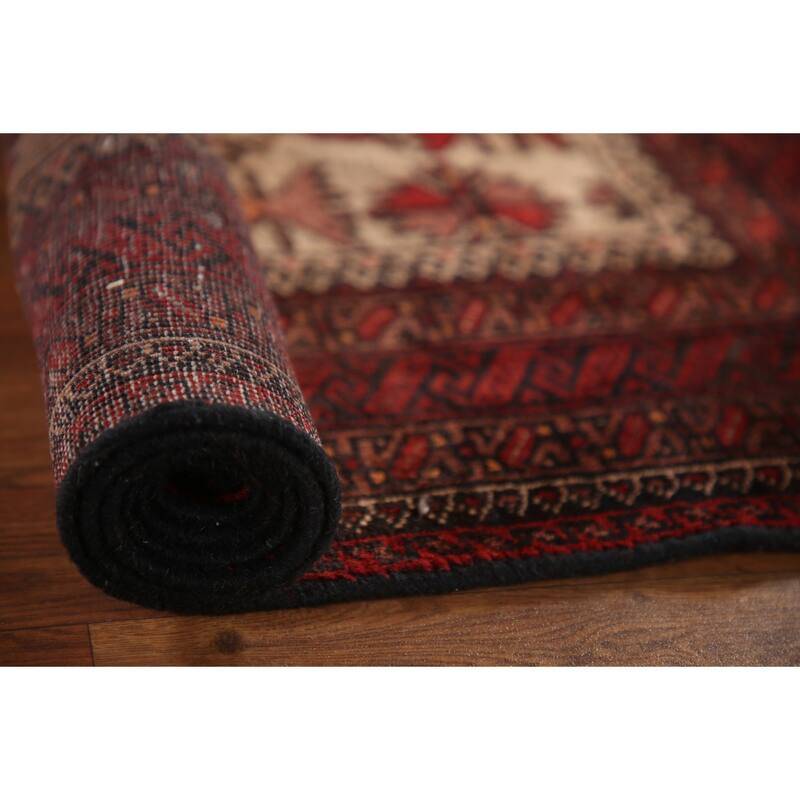 Balouch Persian Vintage Area Rug Hand-knotted Wool Carpet - 2'9"x 4'7"