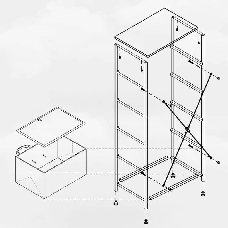 Pellebant 5 Drawers Vertical Storage Tower Organizer