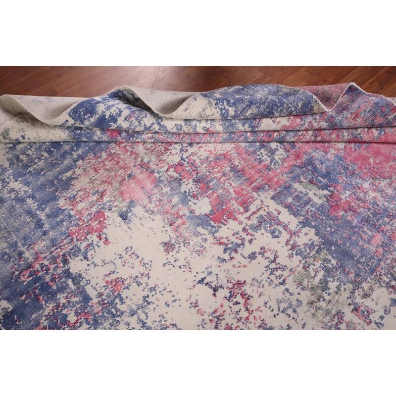 All-Over Abstract Contemporary Rug Hand-Knotted Bedroom Wool Carpet - 6'7"x 10'2"