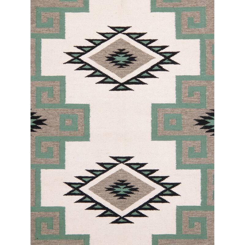 Pasargad Home Tuscany Reversible Wool Mocha Area Rug - 5' 2'' X 6'11''