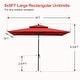 preview thumbnail 61 of 76, Pellebant 9 x 5 Ft Outdoor Double Top Market Umbrella